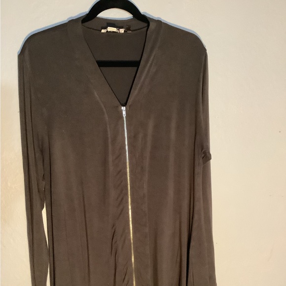 L/XL zippered grey sweater - Picture 1 of 4